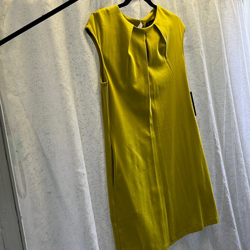 Lime green dress with pockets